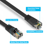 Bestlink Netware CAT6 Flat Ethernet Network Cable- 45ft- Black 100745BK
